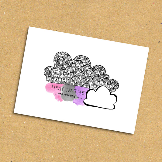 Head In The Clouds Postcard x5 Pack